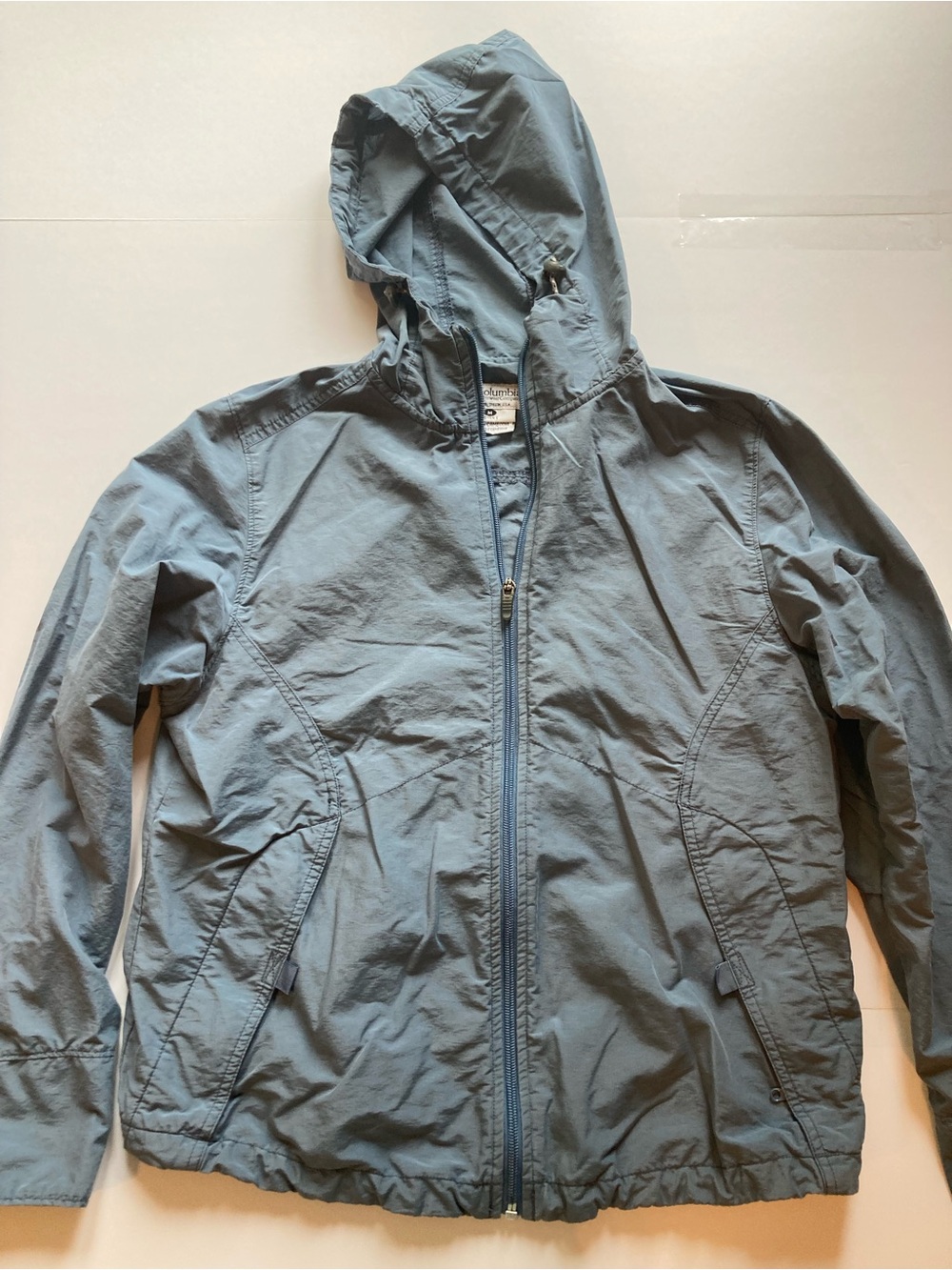 Lightweight Hooded Utility Jacket in Slate Gray